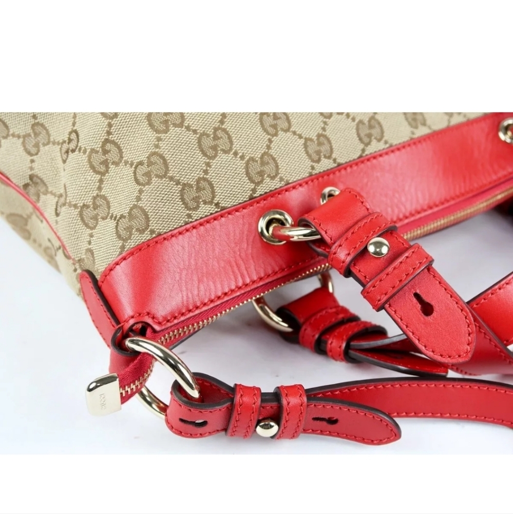 GUCCI Monogram Valentine Bag Red Rare - Picture 9 of 14